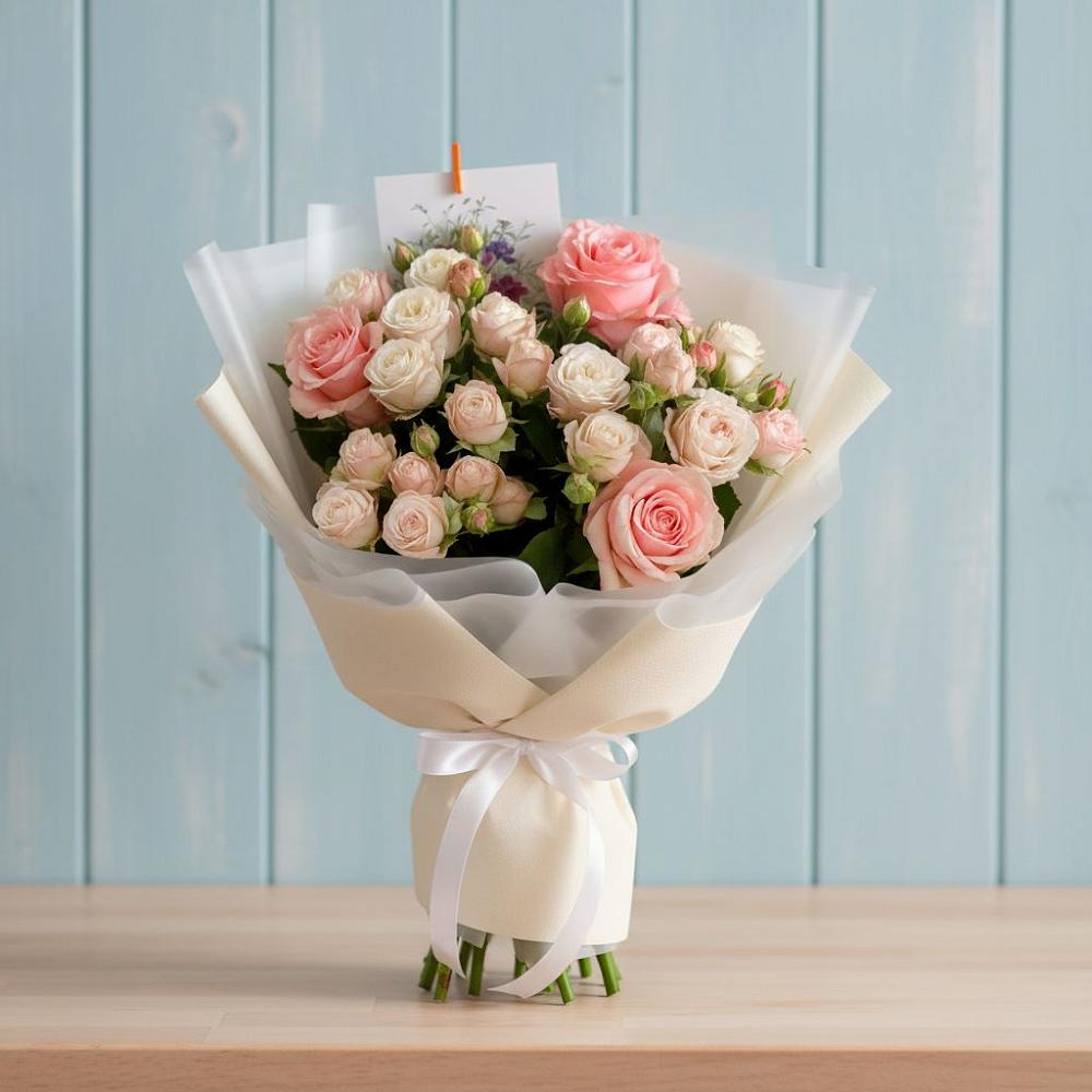 Букет цветов из: Розы в Брикет