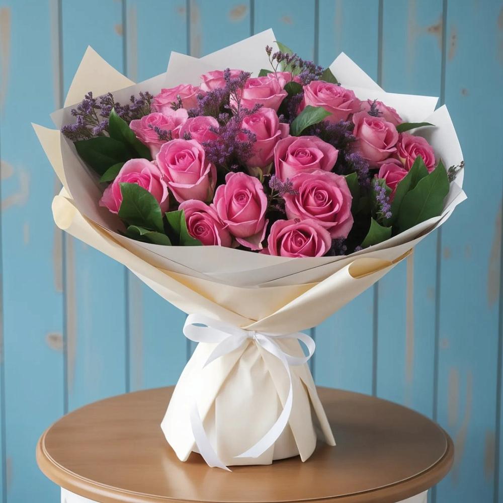 Букет цветов из: Розы в Брикет